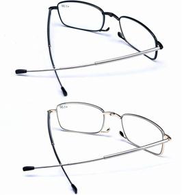 img 2 attached to Compact Folding Unisex Reading Glasses with Blue Light Protection - 2 Pairs + Case Included