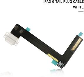 img 3 attached to 🔌 iPad 6 BAT USB Charging Port Charge Dock Connector Flex Ribbon Cable Replacement Part - White