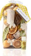 🍋 andaluca lemon zest & thyme scented potpourri: californian-made, 20 oz bag + fragrance vial, citrus spice aroma логотип