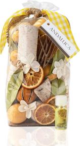 img 3 attached to 🍋 ANDALUCA Lemon Zest & Thyme Scented Potpourri: Californian-Made, 20 oz Bag + Fragrance Vial, Citrus Spice Aroma