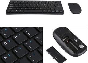 img 1 attached to 🖥️ fosa Wireless Keyboard and Mouse: Ergonomic Ultra-Slim Combo for PC/Laptop/Tablet - 2.4G Compact Mini Design!