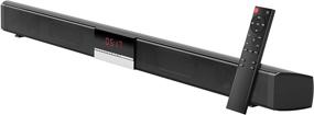 img 4 attached to 🔊 Bluetooth Soundbar for TV - Home Theater Sound Bar with Subwoofer, Surround Sound System & Remote Control, Connects to Bluetooth, AUX, Optical Fiber, USB - Wall Mountable