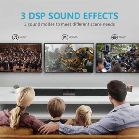 img 1 attached to 🔊 Bluetooth Soundbar for TV - Home Theater Sound Bar with Subwoofer, Surround Sound System & Remote Control, Connects to Bluetooth, AUX, Optical Fiber, USB - Wall Mountable