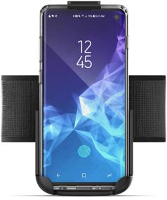 img 3 attached to 🏃 Water-Resistant Armband for Running and Gym Workouts - Fully Adjustable Holder with Clear Phone Case for Samsung Galaxy S10