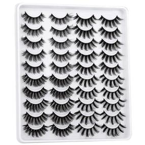 img 3 attached to 👁️ Mavphnee Dramatic False Eyelashes: 3D Faux Mink Curly Cat Eye - 20 Pairs of Wispy Fake Eyelashes in 4 Mixed Styles - Bulk Multipack for Wholesale