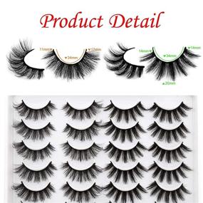 img 1 attached to 👁️ Mavphnee Dramatic False Eyelashes: 3D Faux Mink Curly Cat Eye - 20 Pairs of Wispy Fake Eyelashes in 4 Mixed Styles - Bulk Multipack for Wholesale