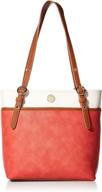 anne klein pocket tote pink women's handbags & wallets logo