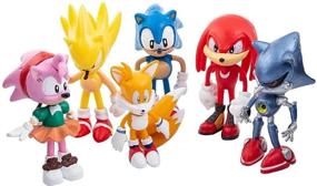 img 3 attached to 🎉 Set of 6 Sonic Action Figures Party Supplies Cake Toppers - 2.5 inches Tall