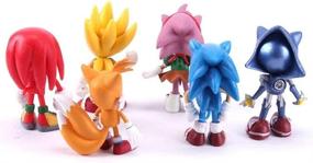 img 2 attached to 🎉 Set of 6 Sonic Action Figures Party Supplies Cake Toppers - 2.5 inches Tall