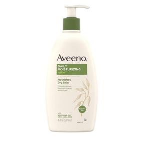 img 4 attached to 🌿 Aveeno Daily Moisturizing Body Lotion: Soothing Oat & Rich Emollients for Dry Skin, Fragrance-Free - 18 fl. Oz