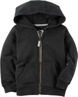 🧥 carters boys' classic fleece zip up jacket with convenient pockets logo