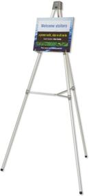 img 2 attached to 📋 Quartet Heavy Duty Flipchart or Display Easel: 66" Max Height, 35 lbs. Max Weight, Silver Aluminum