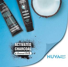 img 1 attached to 🦷 Nuva Dent Activated Charcoal Toothpaste with Coconut Oil for Teeth Whitening – Safe, Natural Cleaning Paste for Kids and Adults - Fluoride and Sulfate Free! Cool Mint Flavor, 2 Pack