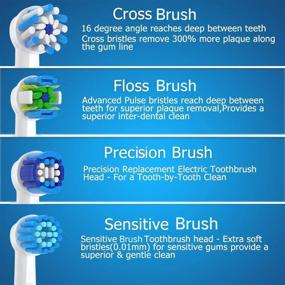 img 2 attached to 16PCS KHBD Replacement Toothbrush Heads - Compatible with Oral B Braun Electric Toothbrush Handles: Oral b Pro 1000 7000 1500, Smart Genius 8000 Vitality