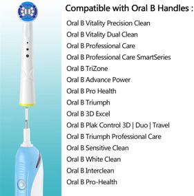 img 3 attached to 16PCS KHBD Replacement Toothbrush Heads - Compatible with Oral B Braun Electric Toothbrush Handles: Oral b Pro 1000 7000 1500, Smart Genius 8000 Vitality