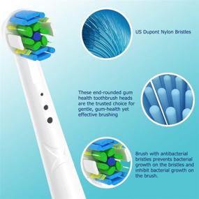 img 1 attached to 16PCS KHBD Replacement Toothbrush Heads - Compatible with Oral B Braun Electric Toothbrush Handles: Oral b Pro 1000 7000 1500, Smart Genius 8000 Vitality