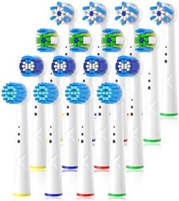 img 4 attached to 16PCS KHBD Replacement Toothbrush Heads - Compatible with Oral B Braun Electric Toothbrush Handles: Oral b Pro 1000 7000 1500, Smart Genius 8000 Vitality