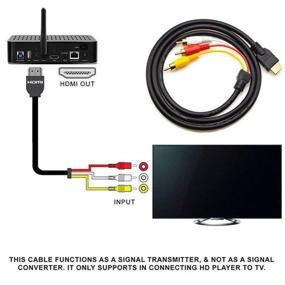 img 3 attached to 🔌 5ft/1.5m HDMI Male to 3-RCA Video Audio AV Cable Transmitter - Eanetf 1080P Connector Adapter for TV, HDTV, DVD