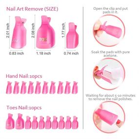 img 3 attached to 💅 Convenient Spove Gel Nail Polish Remover Kit with Clips, Wipes, Cutter, Pump, Nail Buffer Shiner Files, Brush - Acetone Acrylic Nails Remover Tool Kit