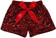 👧 cilucu baby girls shorts: toddler sequin sparkle shorts with sparkles on both sides logo