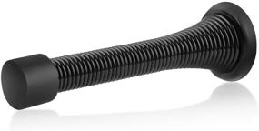 img 4 attached to 🚪 12 Pack Black Spring Door Stops - Heavy Duty, Flexible Door Stopper with Low Mounted Rubber Bumper Tips