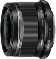 olympus m.zuiko digital 25mm f1.8 lens: high-quality micro four thirds camera lens (black) logo