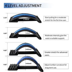 img 3 attached to 🌟 Ultimate Back Stretcher: 10 Magnetic Devices for Effective Lower Back Pain Relief, Intervertebral Disc Herniation, Sciatica, and Scoliosis Treatment - Multi-Level Massager with Lumbar Support