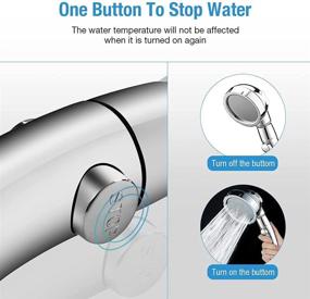 img 3 attached to 🚿 Conworld High Pressure Handheld Shower Head with ON/OFF Pause Switch - Water Saving, 3 Spray Modes - RV Shower Head with Hose & Detachable Accessories