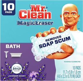 img 4 attached to 🧼 Mr. Clean Magic Eraser Bathroom, Shower, and Shoe Cleaner with Febreze Lavender Scent - 10 Count Pads