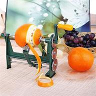 🍊 efficient hand-cranked orange peeler & fruit peeling machine - stainless steel kitchen gadget, green logo