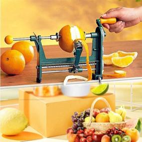 img 2 attached to 🍊 Efficient Hand-Cranked Orange Peeler & Fruit Peeling Machine - Stainless Steel Kitchen Gadget, Green