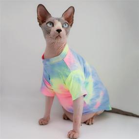 img 1 attached to Hairless Colorful Breathable T Shirts Peterbald Dogs