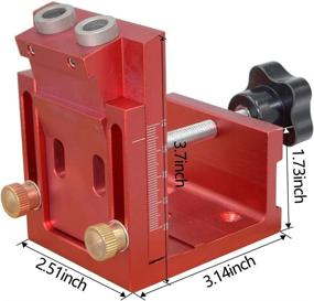 img 3 attached to 🔨 Puncher Drill Guide Dowel Jig Kit with Pocket Hole, Oblique Angle & Clamp for Woodworking DIY. Aluminum Carpentry Tool Set with 9mm Drill Bit.