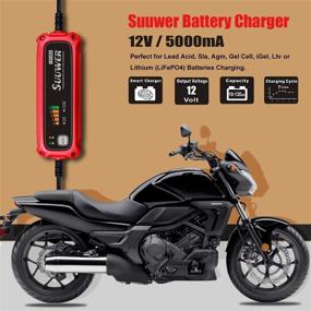 img 3 attached to Ultra-Smart 12V/5A Car Battery Charger: 7-Stage Fully-Automatic Maintenance & Desulfation, Waterproof IP65 - Perfect for AGM, SLA, Gel-Cell Batteries & More