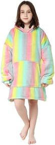 img 4 attached to 👕 Soft Wearable Blanket with Oversized Sweatshirt Pockets - Boys' Fashion Hoodies & Sweatshirts