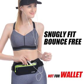 img 3 attached to 🏃 USHAKE Slim Running Belt: Bounce Free Waist Pouch for iPhone and Samsung – Perfect for Fitness, Gym, Marathon, and Cycling