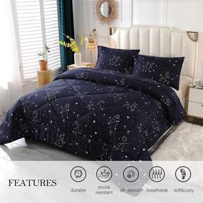 img 3 attached to ENJOHOS Microfiber Constellation Mysterious Lightweight Bedding