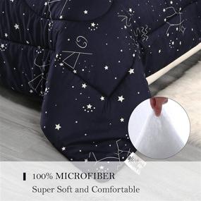 img 2 attached to ENJOHOS Microfiber Constellation Mysterious Lightweight Bedding