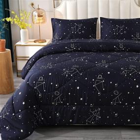 img 4 attached to ENJOHOS Microfiber Constellation Mysterious Lightweight Bedding