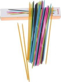 img 3 attached to 🎲 Vintage Wooden Pick-Up Sticks: Nostalgic Game for All Ages