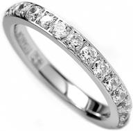 women's titanium eternity engagement wedding zirconia jewelry logo