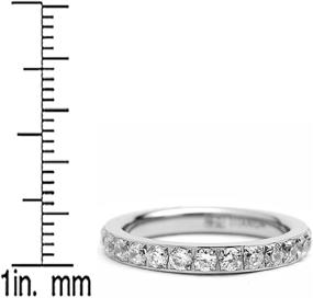 img 1 attached to Women's Titanium Eternity Engagement Wedding Zirconia Jewelry