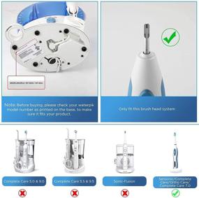 img 3 attached to 🔘 SRRB-4W Replacement Brush Heads: Perfect Fit for Waterpik Sensonic, Complete Care & Ortho Care Models