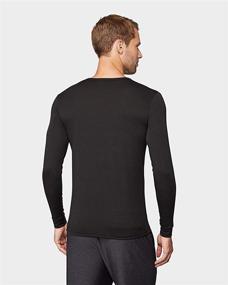 img 3 attached to Mens Lightweight Baselayer Black XLarge Men's Clothing for Active