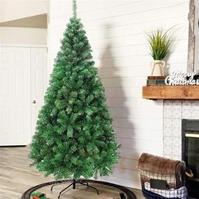 img 1 attached to 🎄 6FT Green Artificial Christmas Tree with 1000 Tips - Vantiorango Xmas Tree with Metal Stand