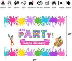 img 1 attached to 🎨 Art Party Theme Birthday Backdrop: Paint Background, Messy Art Graffiti Wall, Brush Event Decorations, Girl Baby Shower, Newborn Baby Banner, Photo Studio Props - 5x3ft