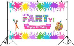 img 3 attached to 🎨 Art Party Theme Birthday Backdrop: Paint Background, Messy Art Graffiti Wall, Brush Event Decorations, Girl Baby Shower, Newborn Baby Banner, Photo Studio Props - 5x3ft