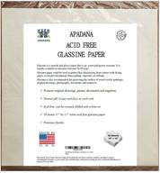 🖼️ apadana acid free glassine paper: 50 sheets, 12 x 12 inches - high quality preservation for your artworks! logo