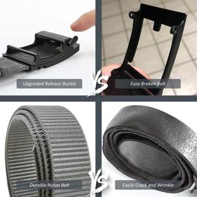 img 2 attached to Ratchet Holes Nylon Adjustable Casual Men's Accessories in Belts