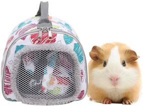 img 4 attached to 🐹 Breathable Adnikia Hamster Carrier Bag for Small Pets - Ideal for Hamsters, Rats, Hedgehogs, Rabbits, Sugar Gliders, Chinchillas, Guinea Pigs, Squirrels, and More - Portable Outdoor Travel Pet Carrier Bag